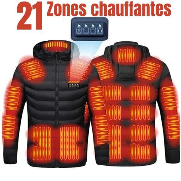 Veste chauffante intelligente pour hommes et femmes, automne et hiver, veste  de voyage chauffante en fibre de carbone, taille: S (femme rouge)
