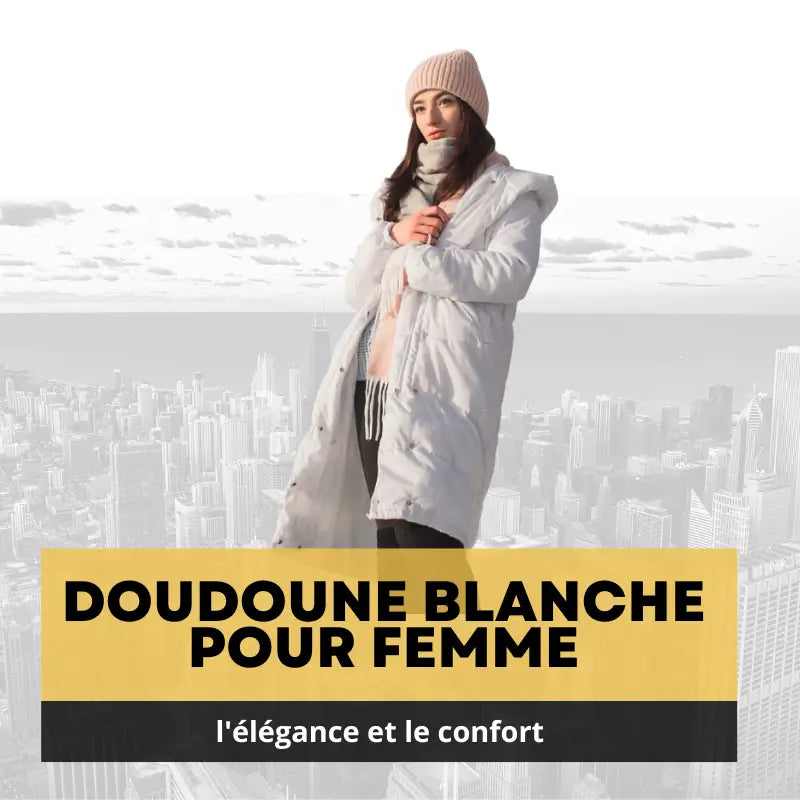 The white down jacket: elegance and comfort in a single woman's clothing