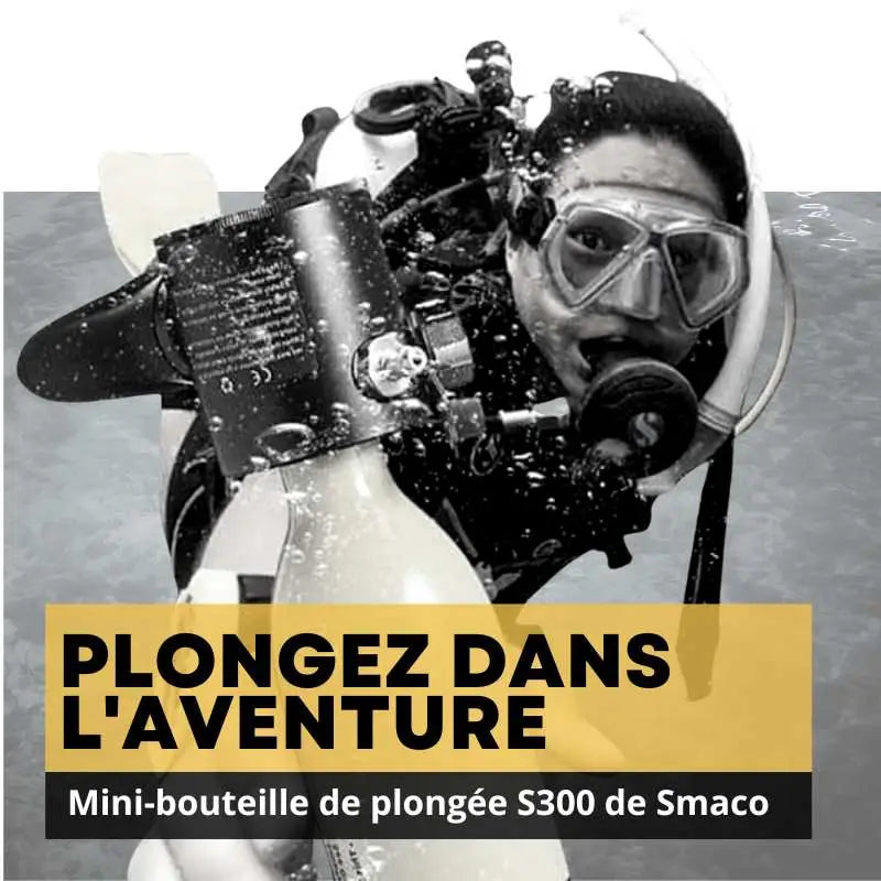 Plongez dans l'aventure avec la mini-bouteille de plongée S300 de Smaco