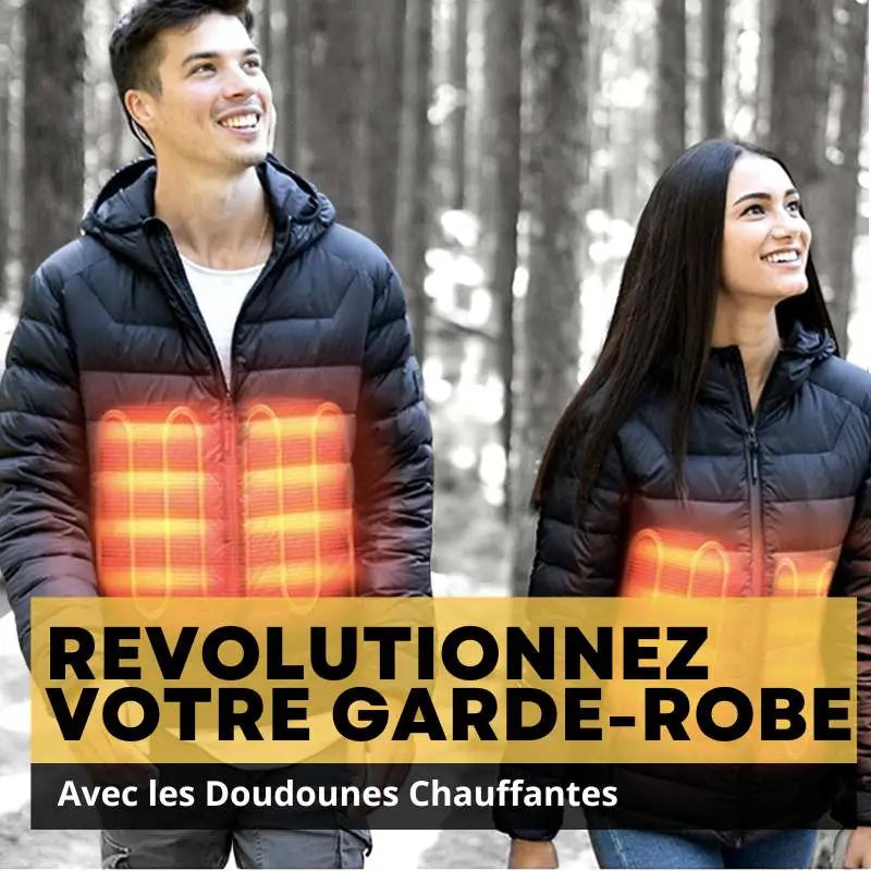 Revolutionize your winter wardrobe: Discover the innovative collection of heated down jackets offering heat up to 55°C. 