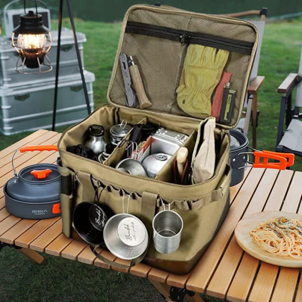 Organisez votre camp avec notre sac de rangement pour repas et accessoires  de camping - PassionCoast