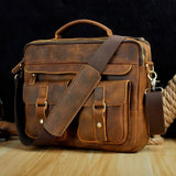 Briefcase Business Homme en Cuir Premium Look Vintage - 2