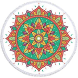 Serviette de Bain Ronde Mandala - 150cm - Plage