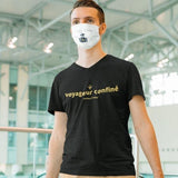T-shirt Homme Voyageur Confiné Col V 100% Coton Bio - 2