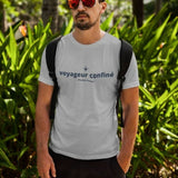 T-shirt Homme Voyageur Confiné Col Rond 100% Coton Bio - 3