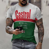 T-shirt Overlooké Vintage Impression 3d pour Homme - Daytona